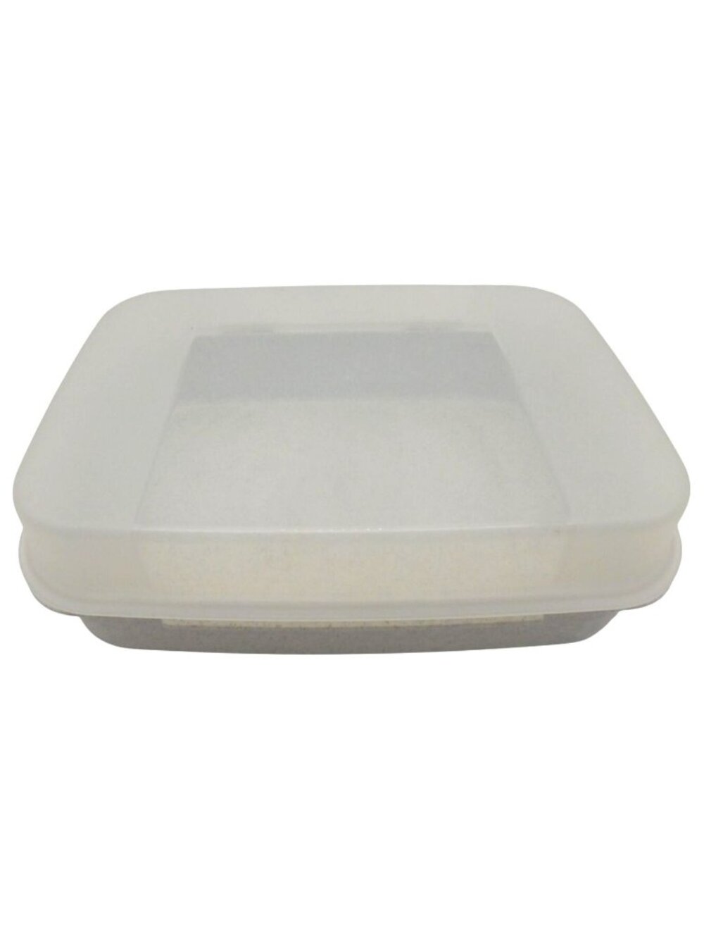 Tupperware Rectangular Storz-a-Lot Hinged Storage Container Grey Vintage 2242D-2